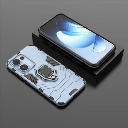 For Oppo Reno13 5G (Global) Case PC + TPU Protective Phone Cover with Ring Kickstand
