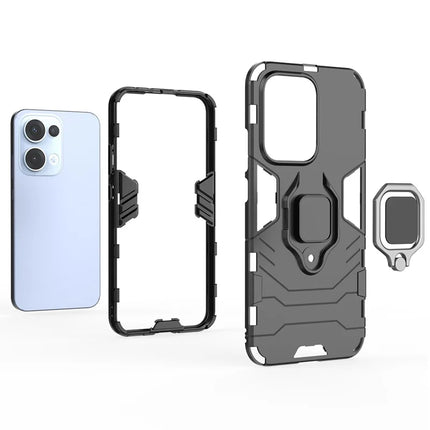 For Oppo Reno13 5G (Global) Case PC + TPU Protective Phone Cover with Ring Kickstand