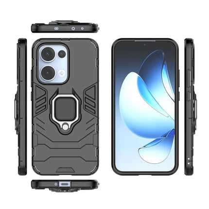 For Oppo Reno13 5G (Global) Case PC + TPU Protective Phone Cover with Ring Kickstand
