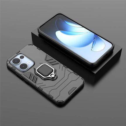 For Oppo Reno13 5G (Global) Case PC + TPU Protective Phone Cover with Ring Kickstand