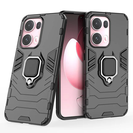 For Oppo Reno13 Pro 5G Case PC + TPU Protective Phone Cover with Ring Kickstand