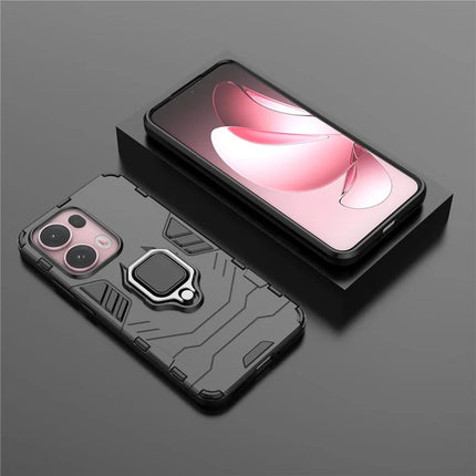 For Oppo Reno13 Pro 5G Case PC + TPU Protective Phone Cover with Ring Kickstand