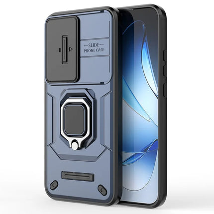For Oppo Reno13 5G (Global) Case PC + TPU Kickstand Phone Protector with Lens Cover