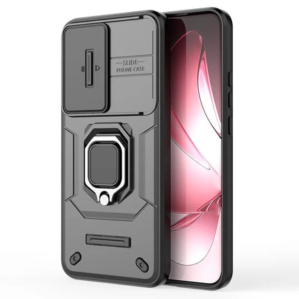 For Oppo Reno13 Pro 5G Case PC + TPU Kickstand Phone Protector with Lens Cover
