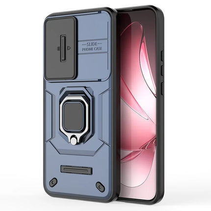 For Oppo Reno13 Pro 5G Case PC + TPU Kickstand Phone Protector with Lens Cover