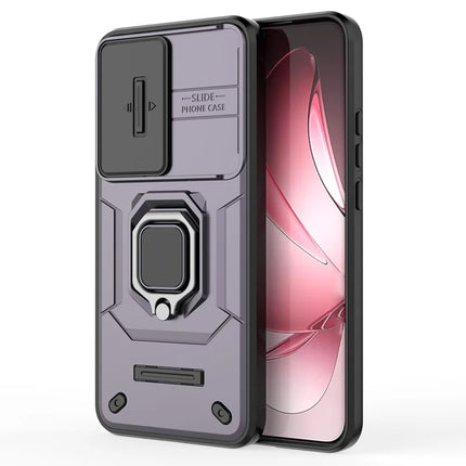 For Oppo Reno13 Pro 5G Case PC + TPU Kickstand Phone Protector with Lens Cover