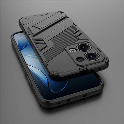 For Oppo Reno13 5G (Global) Case PC + TPU Shockproof Phone Cover with Kickstand