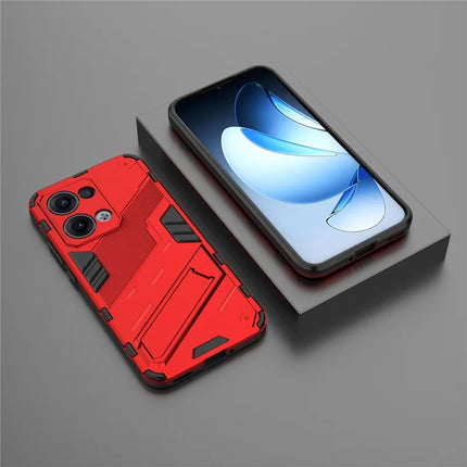 For Oppo Reno13 5G (Global) Case PC + TPU Shockproof Phone Cover with Kickstand
