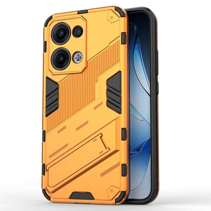 For Oppo Reno13 5G (Global) Case PC + TPU Shockproof Phone Cover with Kickstand - Orange