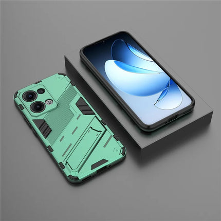 For Oppo Reno13 5G (Global) Case PC + TPU Shockproof Phone Cover with Kickstand