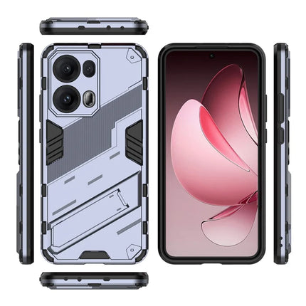 For Oppo Reno13 Pro 5G Case PC + TPU Shockproof Phone Cover with Kickstand