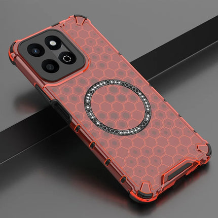 For Honor Play 60 Plus 5G Case Compatible with MagSafe Honeycomb Design TPU + PC Phone Cover