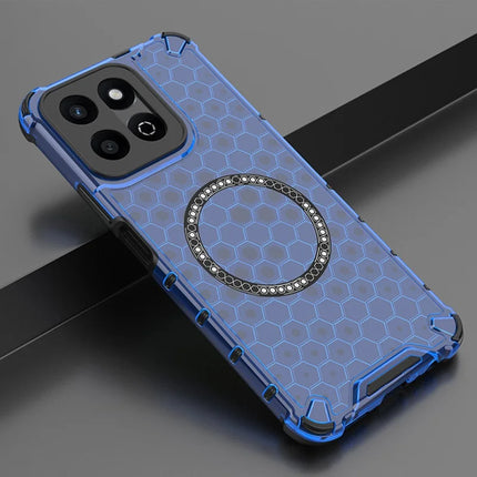 For Honor Play 60 Plus 5G Case Compatible with MagSafe Honeycomb Design TPU + PC Phone Cover