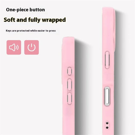 For iPhone 16 Pro Case Compatible with MagSafe TPU + PC Phone Back Cover Skin Touch Wave Shape