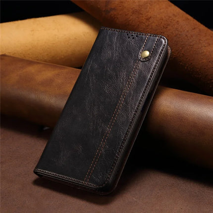 For Samsung Galaxy A13 4G / 5G Case Crazy Horse Texture Waxy Leather Wallet Stand Phone Cover
