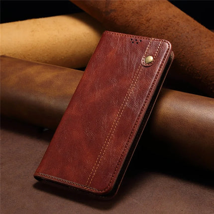 For Samsung Galaxy A13 4G / 5G Case Crazy Horse Texture Waxy Leather Wallet Stand Phone Cover