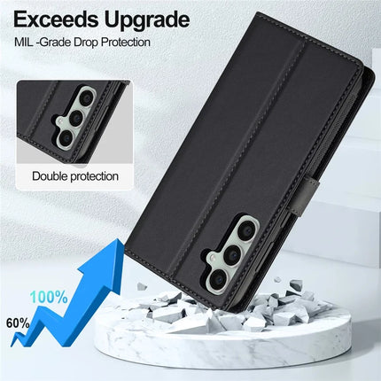 LC.IMEEKE L2 Series for Samsung Galaxy A36 5G Case PU Leather Wallet Detachable Magnetic Phone Cover