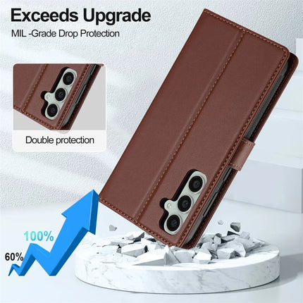 LC.IMEEKE L2 Series for Samsung Galaxy A36 5G Case PU Leather Wallet Detachable Magnetic Phone Cover