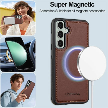 LC.IMEEKE L2 Series for Samsung Galaxy A36 5G Case PU Leather Wallet Detachable Magnetic Phone Cover