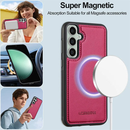 LC.IMEEKE L2 Series for Samsung Galaxy A36 5G Case PU Leather Wallet Detachable Magnetic Phone Cover