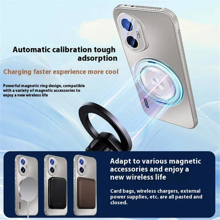 For Honor 300 Case Compatible with MagSafe Kickstand TPU PC Heat Dissipation Phone Cover