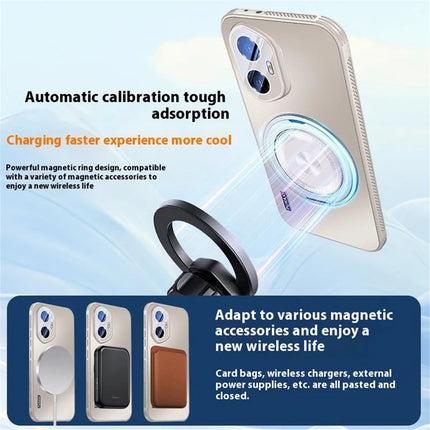 For Honor 300 Case Compatible with MagSafe Kickstand TPU PC Heat Dissipation Phone Cover