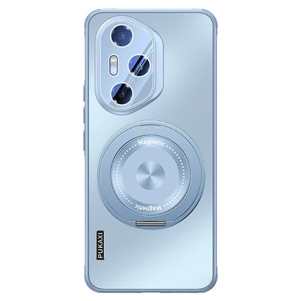 For Honor 300 Ultra Case Compatible with MagSafe Kickstand TPU PC Heat Dissipation Phone Cover - Silver