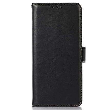 Genuine Cow Leather Phone Case for OnePlus Ace 5 Pro 5G / Ace 5 5G / 13R 5G RFID Blocking Wallet Cover