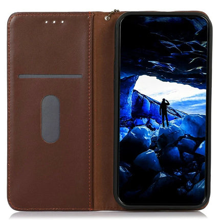 KHAZNEH Genuine Cow Leather Wallet Case for OnePlus Ace 5 Pro 5G / Ace 5 5G / 13R 5G Nappa Texture Phone Cover