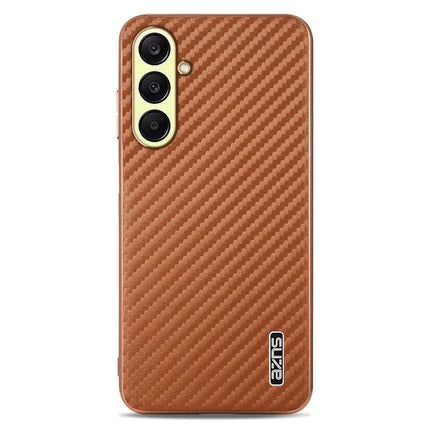 AZNS For Samsung Galaxy A56 5G Case Electroplating Carbon Fiber Texture PU + TPU Phone Cover