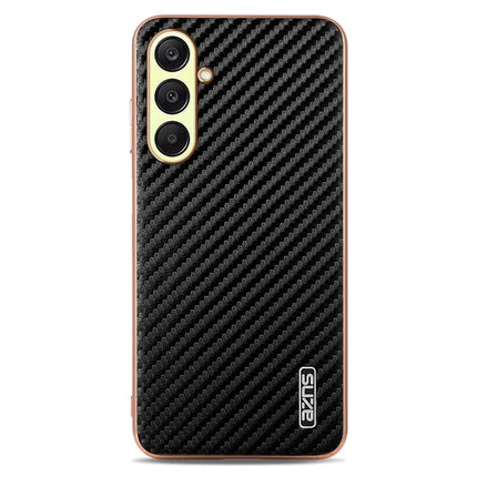 AZNS For Samsung Galaxy A56 5G Case Electroplating Carbon Fiber Texture PU + TPU Phone Cover