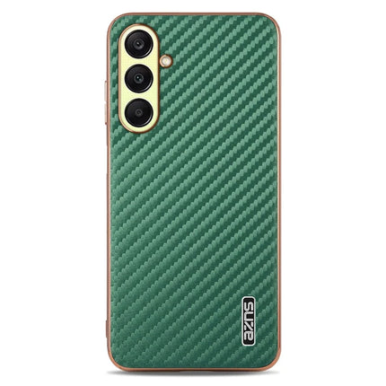 AZNS For Samsung Galaxy A56 5G Case Electroplating Carbon Fiber Texture PU + TPU Phone Cover