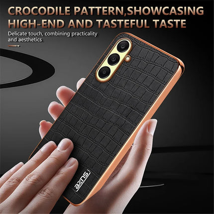 AZNS For Samsung Galaxy A56 5G Case Electroplating Crocodile Texture PU + TPU Phone Cover
