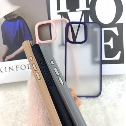 For iPhone 16 Pro Max Case Curved Frame PC + TPU Phone Cover Anti Drop Protection