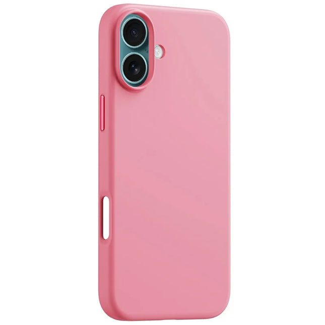 BASEUS For iPhone 16 Plus Case Compatible with MagSafe Liquid Silicone 0.2mm Phone Back Cover - Pink