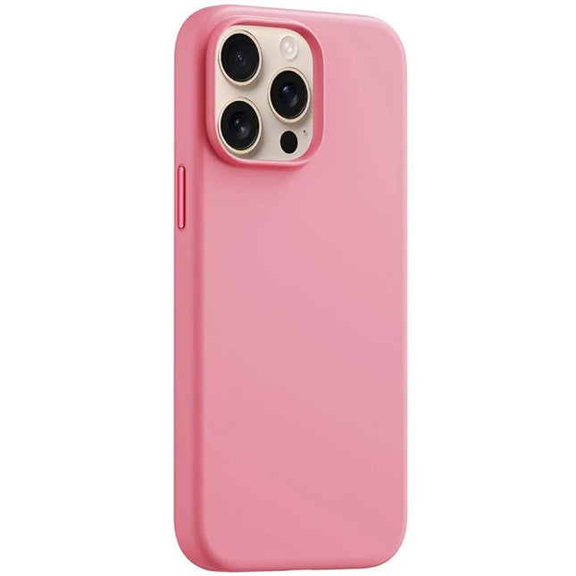 BASEUS For iPhone 16 Pro Case Compatible with MagSafe Liquid Silicone 0.2mm Phone Back Cover - Pink