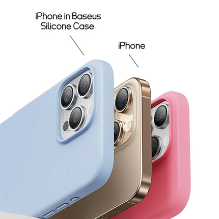 BASEUS For iPhone 16 Pro Case Compatible with MagSafe Liquid Silicone 0.2mm Phone Back Cover