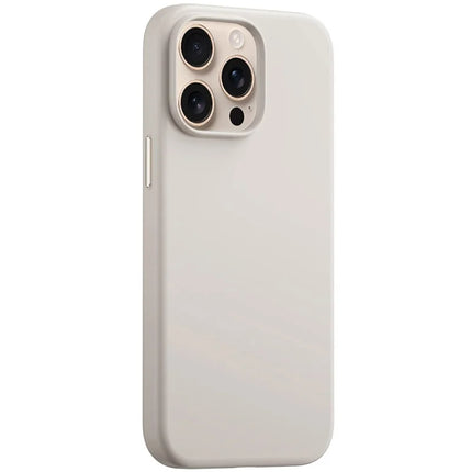 BASEUS For iPhone 16 Pro Case Compatible with MagSafe Liquid Silicone 0.2mm Phone Back Cover - Titanium