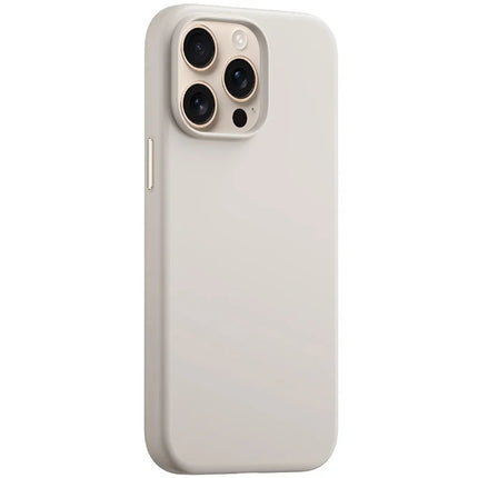 BASEUS For iPhone 15 Pro Max Case Compatible with MagSafe Liquid Silicone 0.2mm Phone Back Cover - Titanium