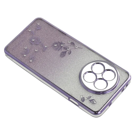 KADEM For OnePlus Ace 5 5G / 13R 5G Case Ring Kickstand TPU Flowers Phone Cover Gradient Glitter