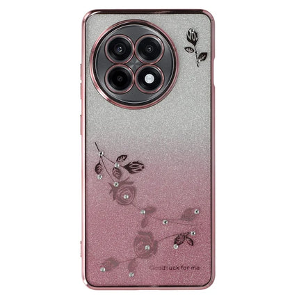 KADEM For OnePlus Ace 5 5G / 13R 5G Case Ring Kickstand TPU Flowers Phone Cover Gradient Glitter