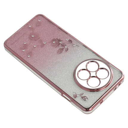 KADEM For OnePlus Ace 5 5G / 13R 5G Case Ring Kickstand TPU Flowers Phone Cover Gradient Glitter