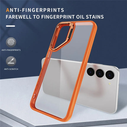 For Samsung Galaxy S23 Case Lens Frame Kickstand TPU + Acrylic Protective Phone Cover