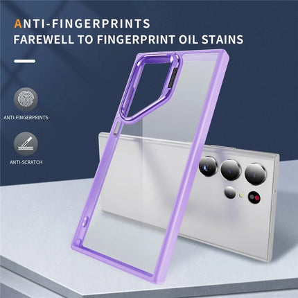 For Samsung Galaxy S23 Ultra Case Lens Frame Kickstand TPU + Acrylic Protective Phone Cover