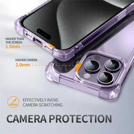 For iPhone 15 Pro Max Case Reinforced Corners TPU + Acrylic Clear Phone Back Cover