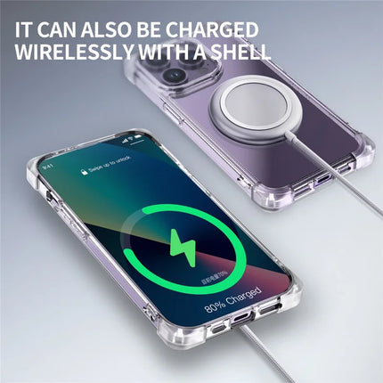 For iPhone 15 Pro Max Case Reinforced Corners TPU + Acrylic Clear Phone Back Cover