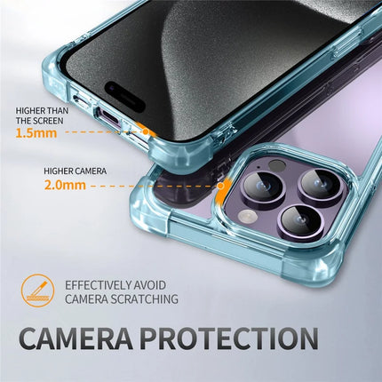 For iPhone 15 Pro Max Case Reinforced Corners TPU + Acrylic Clear Phone Back Cover