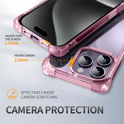 For iPhone 15 Pro Max Case Reinforced Corners TPU + Acrylic Clear Phone Back Cover