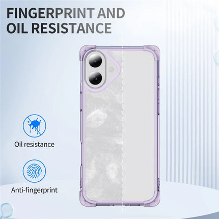 For iPhone 16 Plus Case Reinforced Corners TPU + Acrylic Clear Phone Back Cover