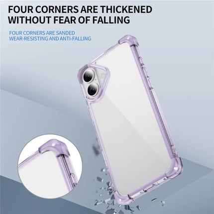 For iPhone 16 Plus Case Reinforced Corners TPU + Acrylic Clear Phone Back Cover
